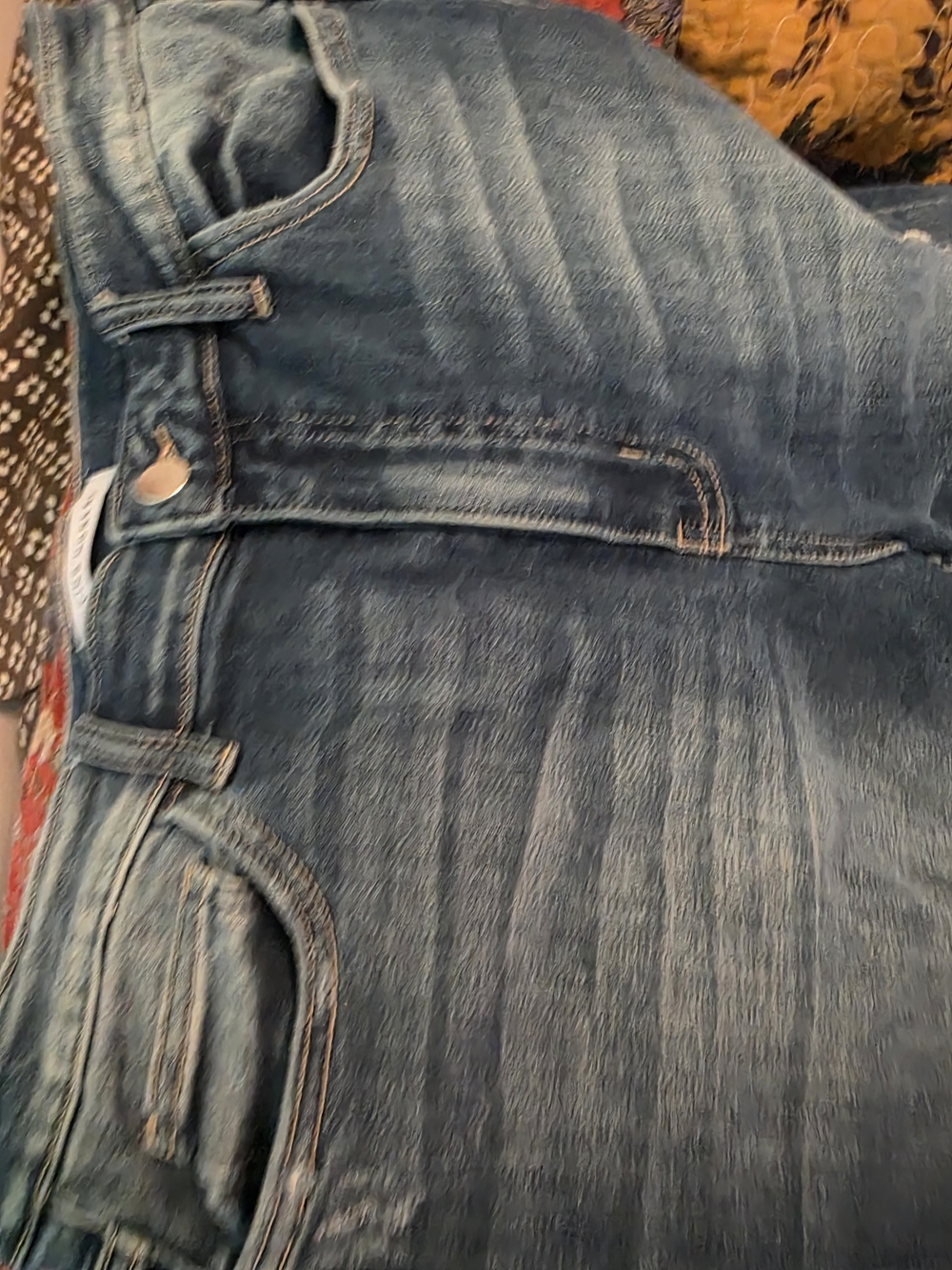 NWOT Flying Monkey Distressed Blue Flare Jeans. New and from a smoke free home. - Picture 5 of 7